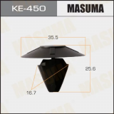 Пистон крепления дефлекторов переднего бампера L52/S52 MASUMA